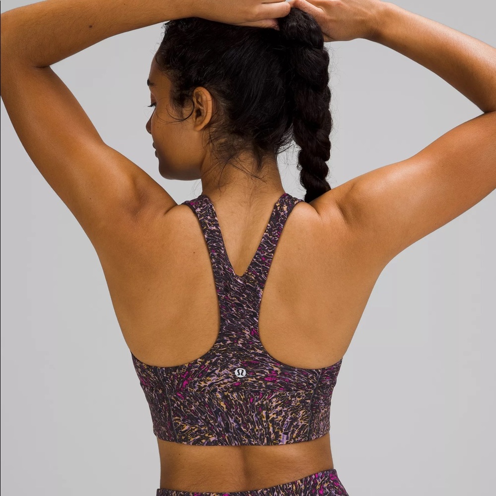 Lululemon Wunder Train Long-Line Bra Topography Multi Size 4 NWT New